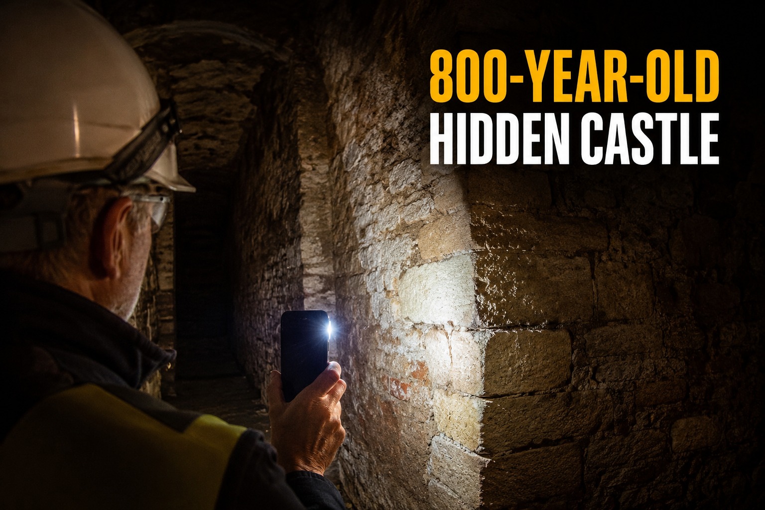 800-Year-Old Medieval Castle Discovered Beneath a British Court Using Only a Smartphone Light