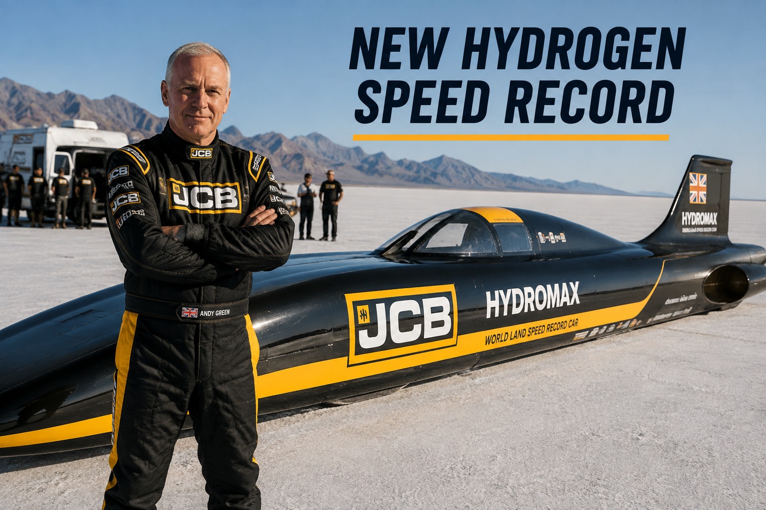 British Driver Andy Green Sets New World Speed Record With Hydrogen-Powered Car