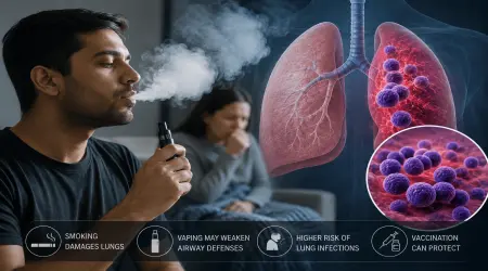 Smoking and Vaping May Raise the Risk of Serious Pneumococcal Pneumonia