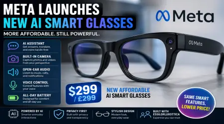 👓 Meta Launches a More Affordable AI Smart Glasses: Same Smart Features, Lower Price